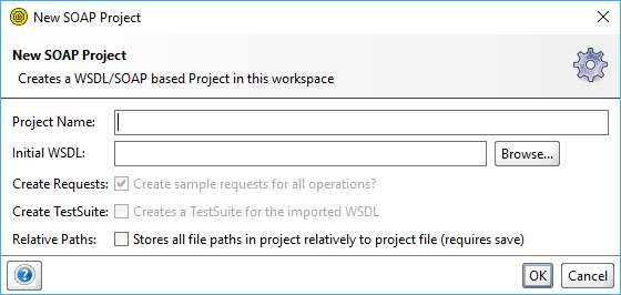 New WSDL Project Dialog