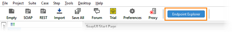 The Endpoint Exlorer buton on the main toolbar
