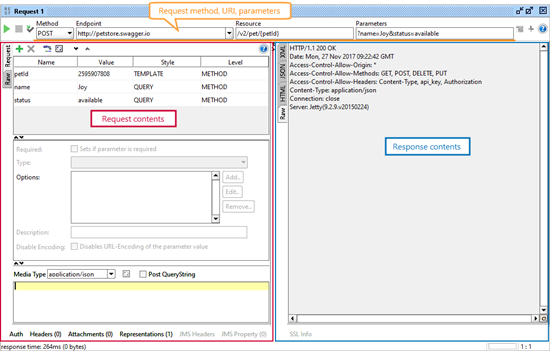 REST Request editor