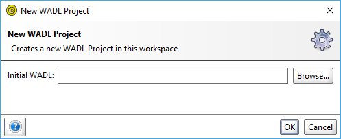 The New WADL Project dialog