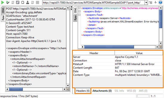 SOAP web service testing: Response headers