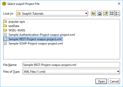 Importing the REST sample project