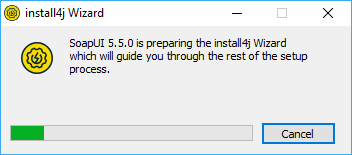 Installing SoapUI on Windows: Preparing installation wizard