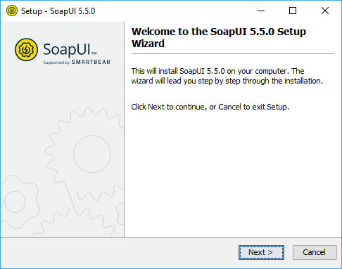 Installing SoapUI on Windows: Welcome to Setup Wizard