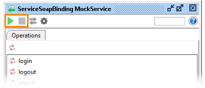 The mock service toolbar