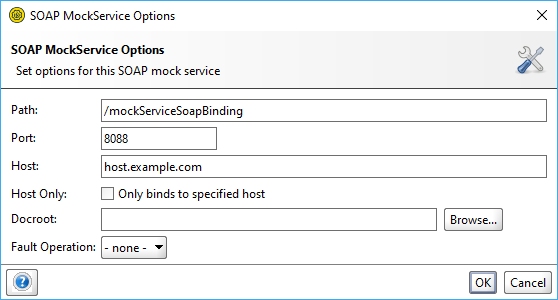 Mock Service options: Host field