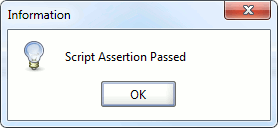 Passed script assertion