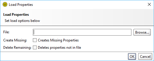 The Load Properties dialog