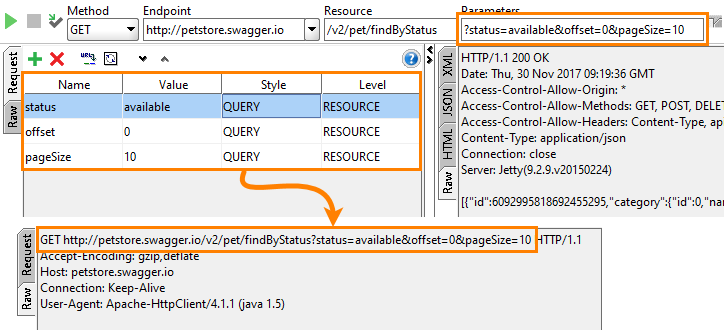 REST web service testing: Query parameters